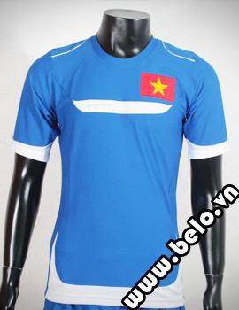 Áo bóng đá Training Việt Nam xanh dương vải cao cấp co dãn 4 chiều