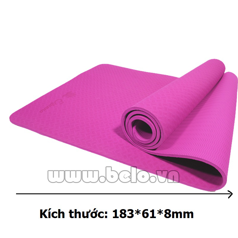 Thảm tập Yoga  TY204 1 lớp màu hồng chính hãng