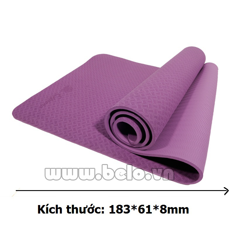 Thảm tập yoga  TY205 1 lớp màu tím đậm chính hãng