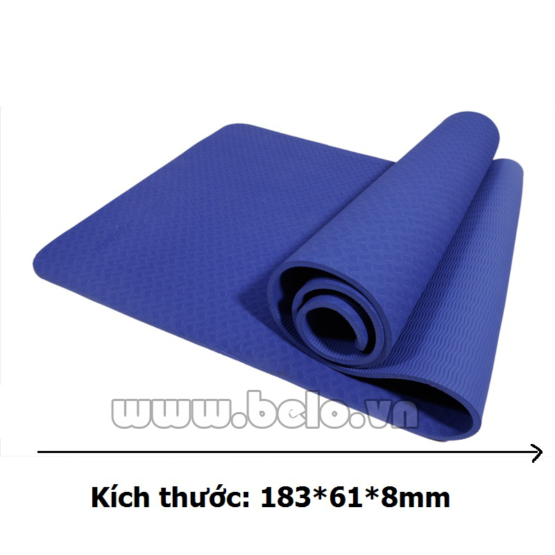 Thảm tập Yoga TY202 một lớp màu xanh biển đậm chính hãng