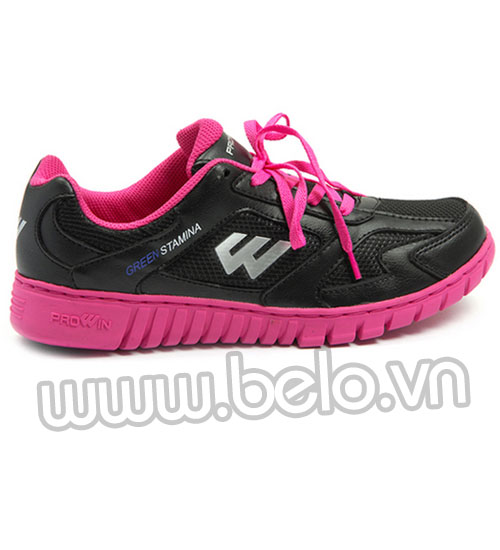 Giày chạy bộ Prowin nữ Running 01 đen hồng