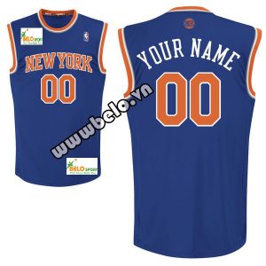 Đồng phục quần áo bóng rổ BR021 xanh dương pha cam