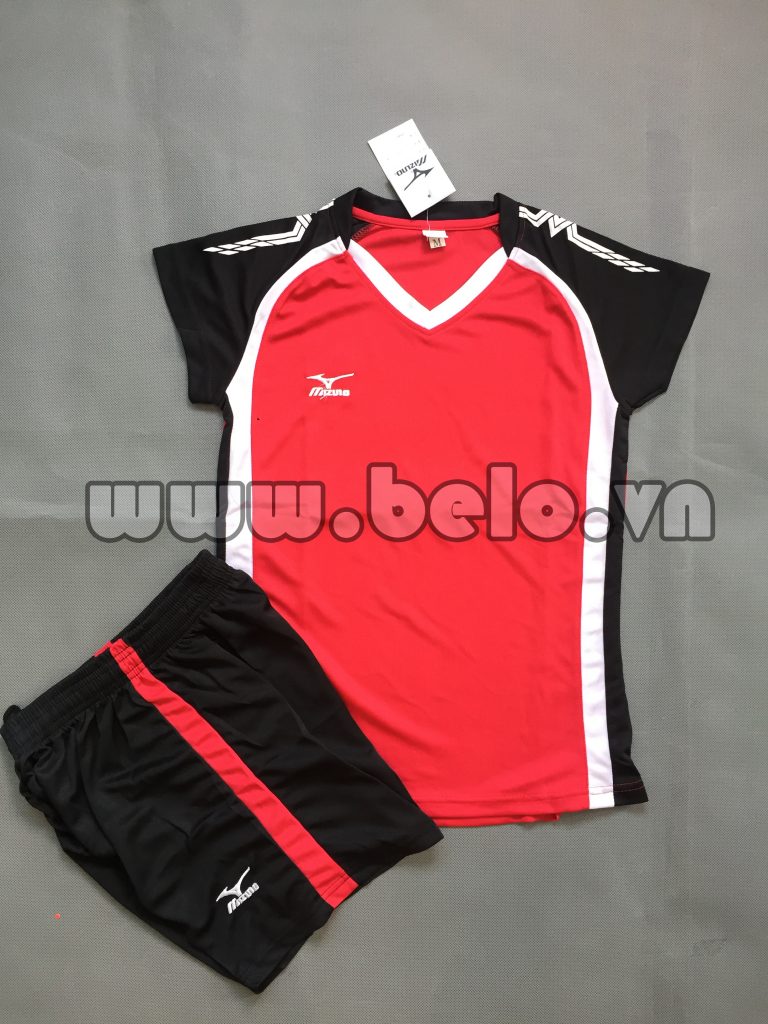 Áo bóng chuyền nữ 2017-BC-05 màu đỏ đen