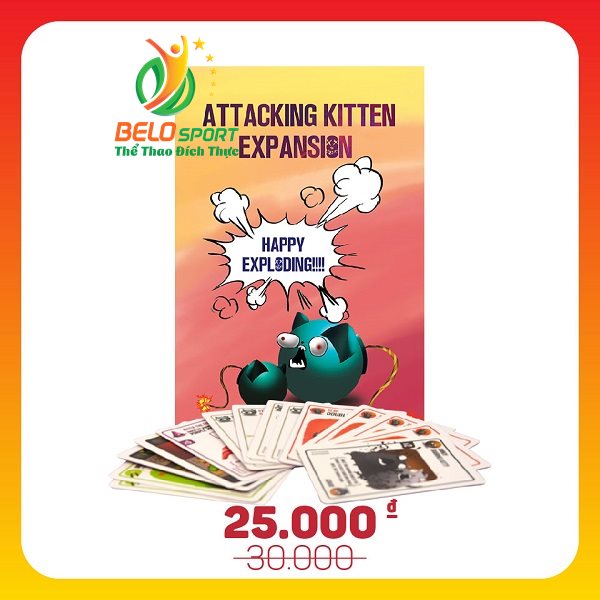 Trò chơi Board Game BG1013 Mèo Nổ Bản Mở Rộng #2 Attacking Kittens	tại Belo Sport
