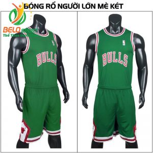 Quần áo bóng rổ người lớn BRS-03 vải mè màu xanh lá giá rẻ