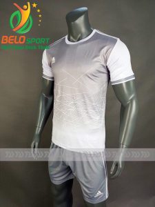 Áo bóng đá không logo X-Galaxy 2018 xám trắng vải thun thái