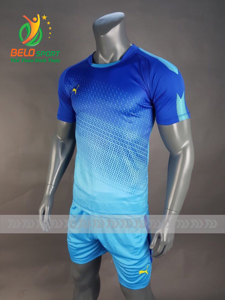 Áo bóng đá không logo Belo D-016 màu xanh