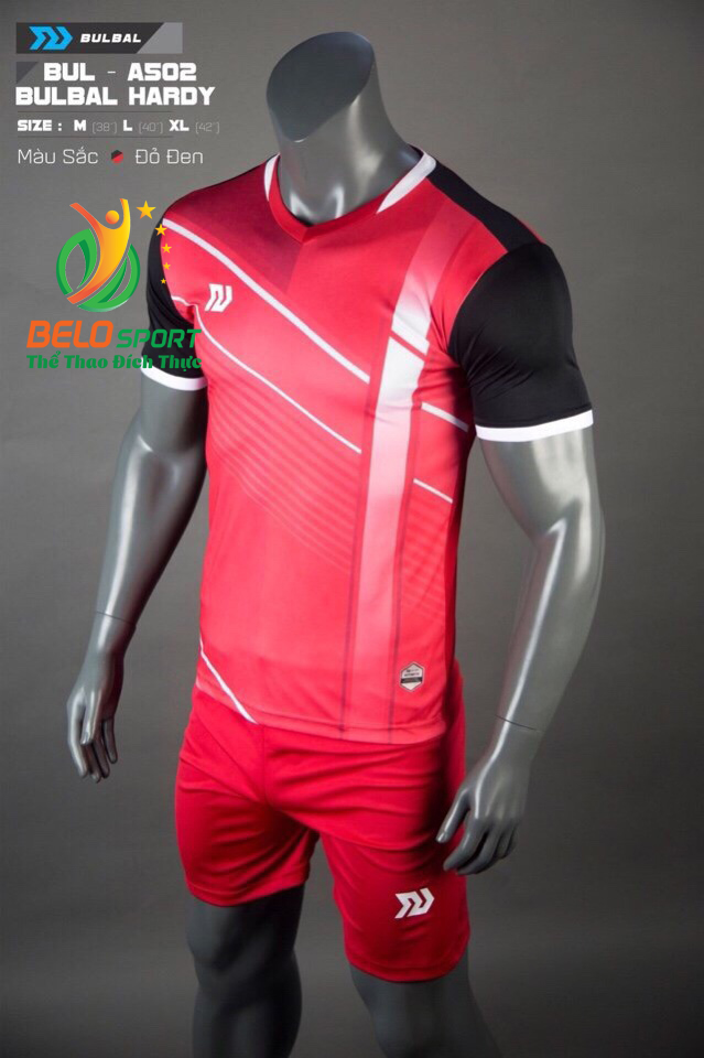 Áo bóng đá không logo Belo D-019 màu đỏ
