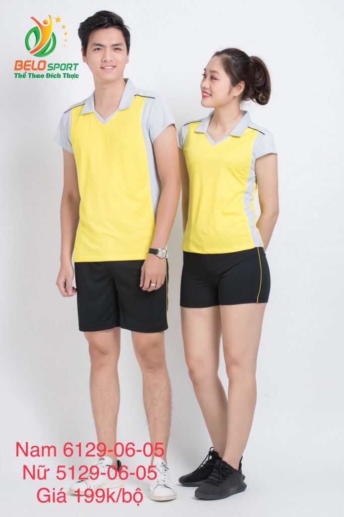 Bộ cầu lông nam nữ Donex pro mã 29-06-05 chính hãng màu vàng