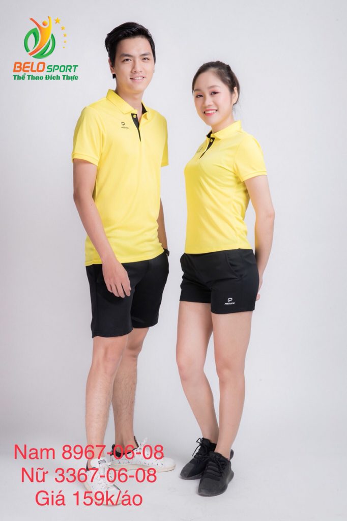 Áo cầu lông nam nữ Donex pro mã 67-06-08 chính hãng màu vàng