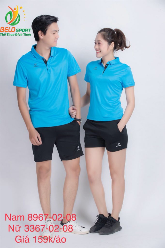 Áo cầu lông nam nữ Donex pro mã 67-02-08 chính hãng màu xanh
