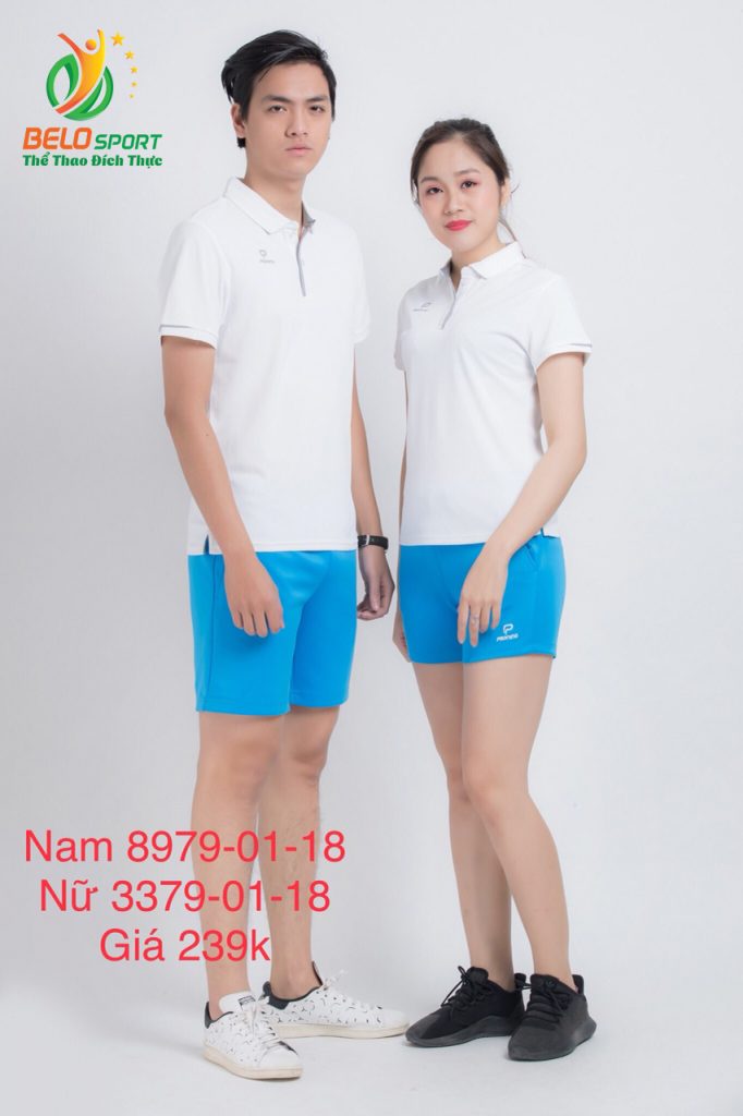 Áo cầu lông nam nữ Donex pro mã 79-01-18 chính hãng màu trắng