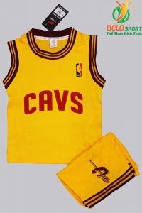 Bộ quần áo bóng rổ CAVS màu vàng giá rẻ