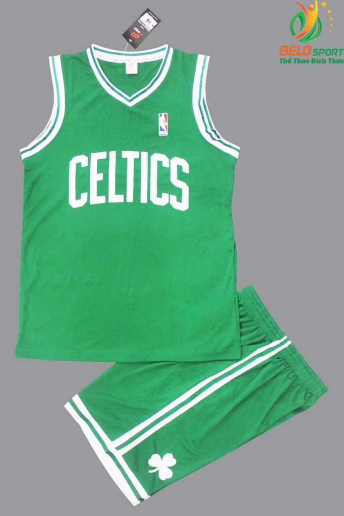Bộ quần áo bóng rổ Celtics màu xanh lá giá rẻ
