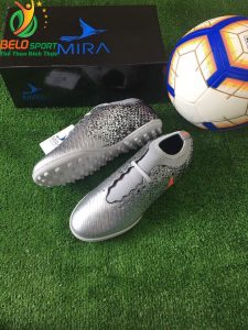 Giày bóng Mira chính hãng M999-02 màu bạc pha đen