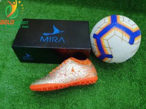 Giày bóng Mira chính hãng M999-01 màu trắng pha cam