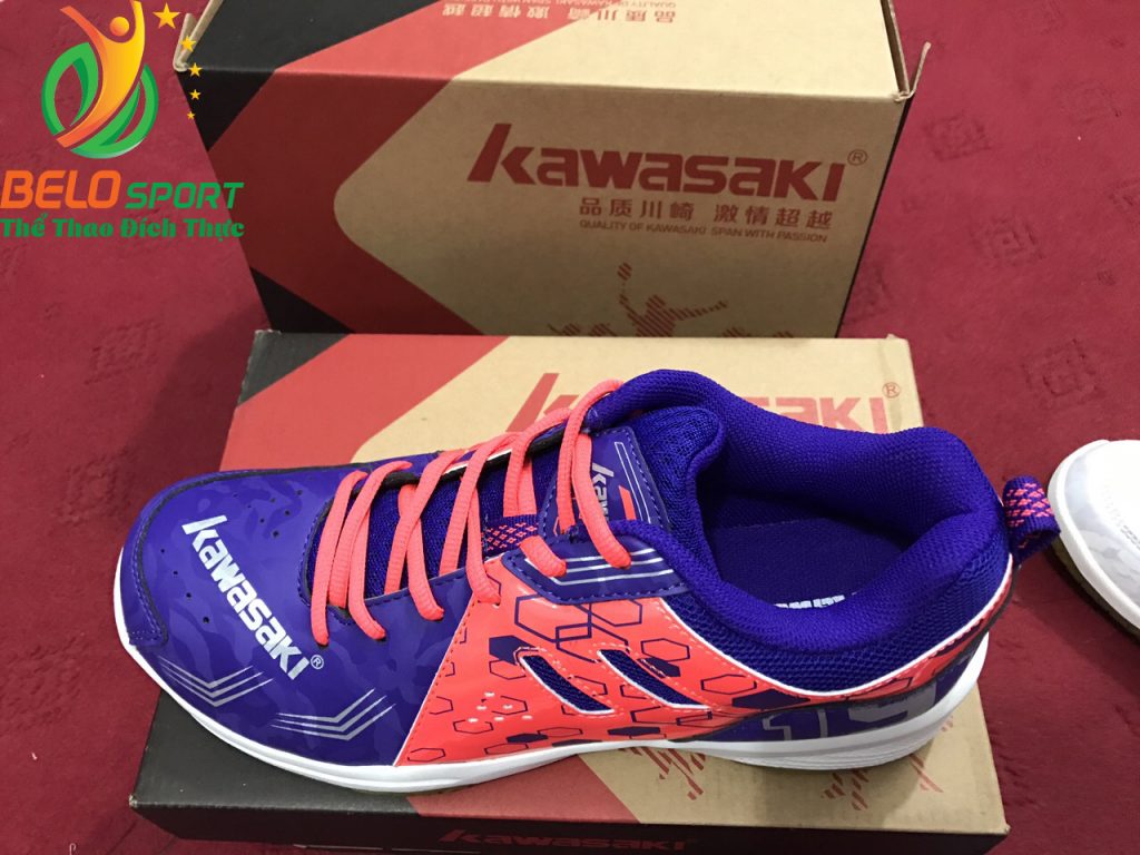 Giày cầu lông chính hãng kawasaki 070 màu xanh tím