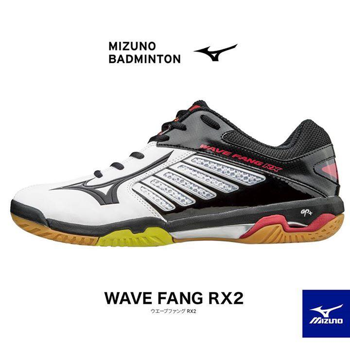 Giày cầu lông Mizuno chính hãng mã Wavefang RX đen trắng