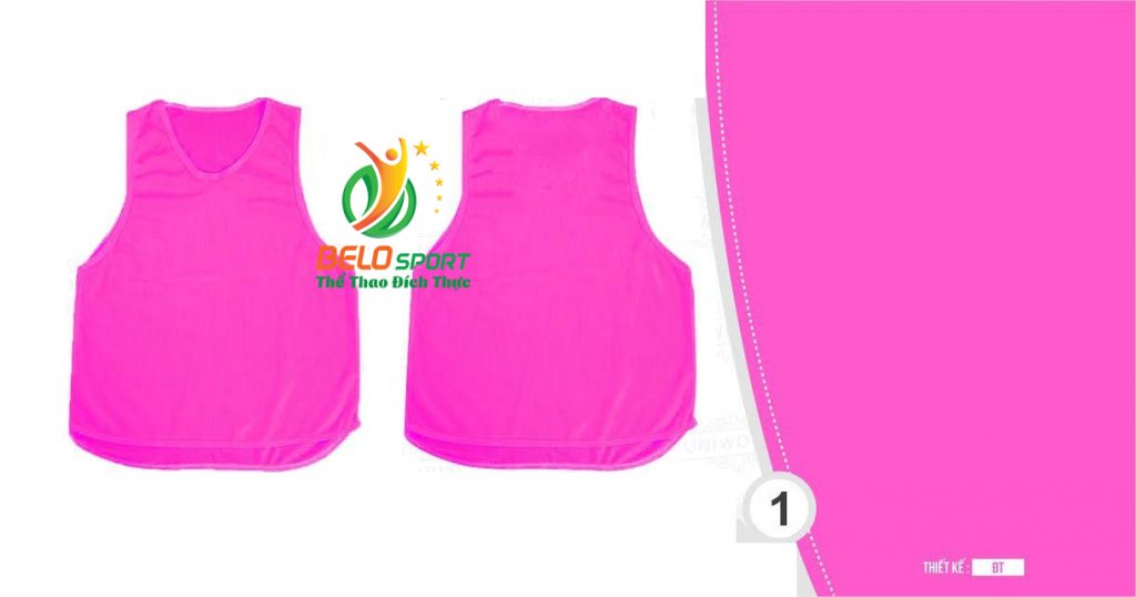Áo lưới team building, áo tập bóng đá cao cấp màu hồng
