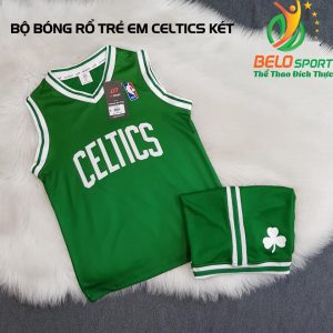 Áo bóng rổ trẻ em CLB Celtics xanh lá giải NBA nhà nghề