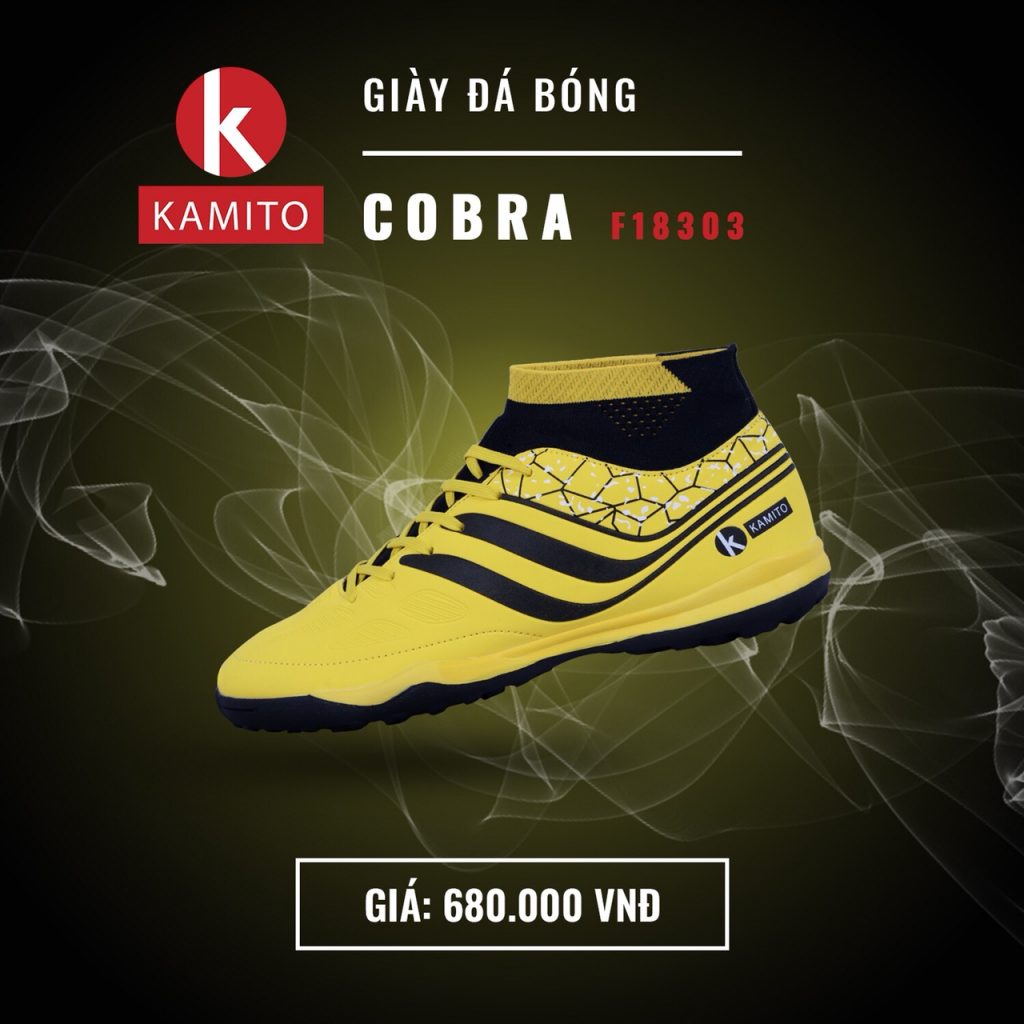 Giày Bóng đá Kamito cobra F18303 chính hãng màu vàng