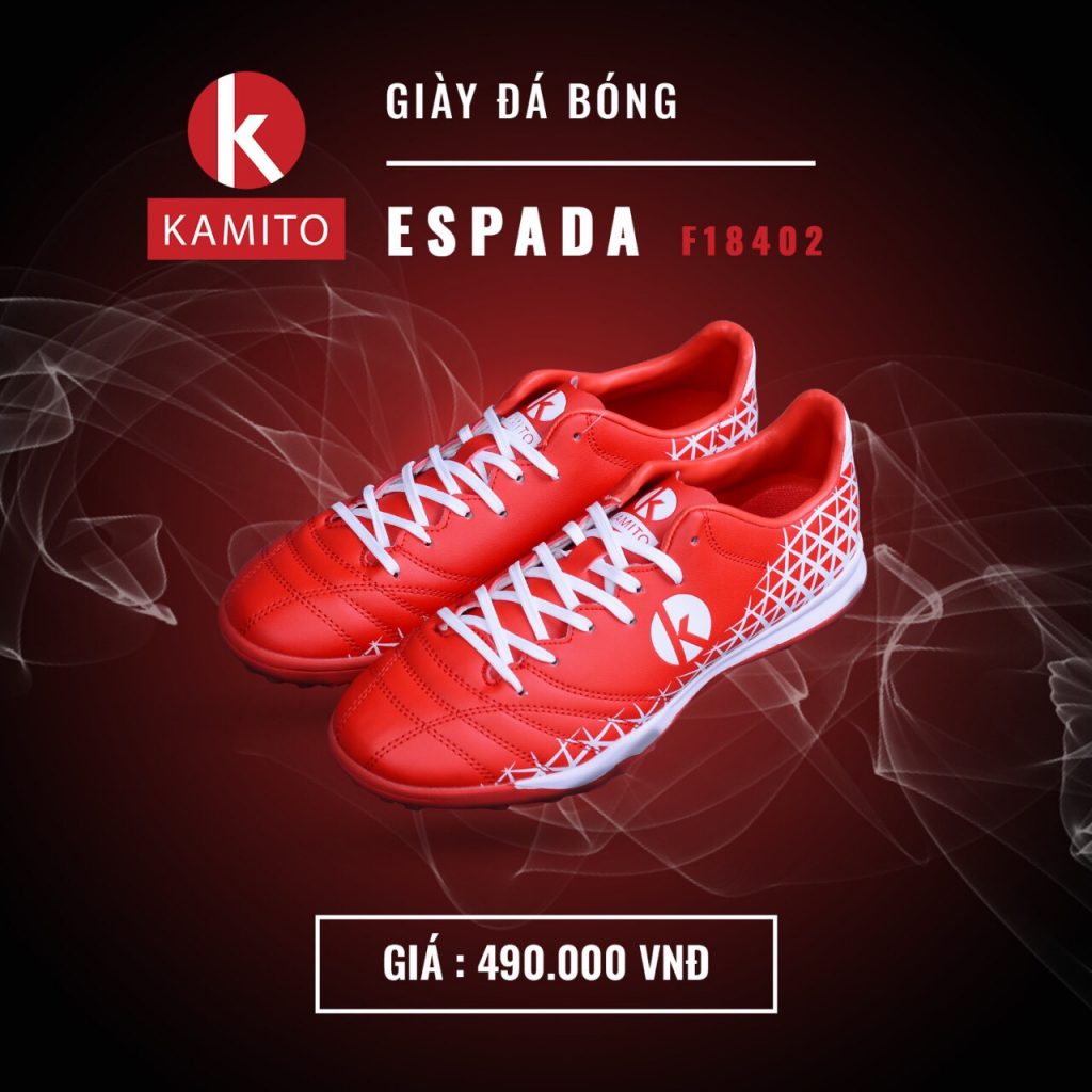 Giày bóng đá Kamito Espada F18402 màu đỏ