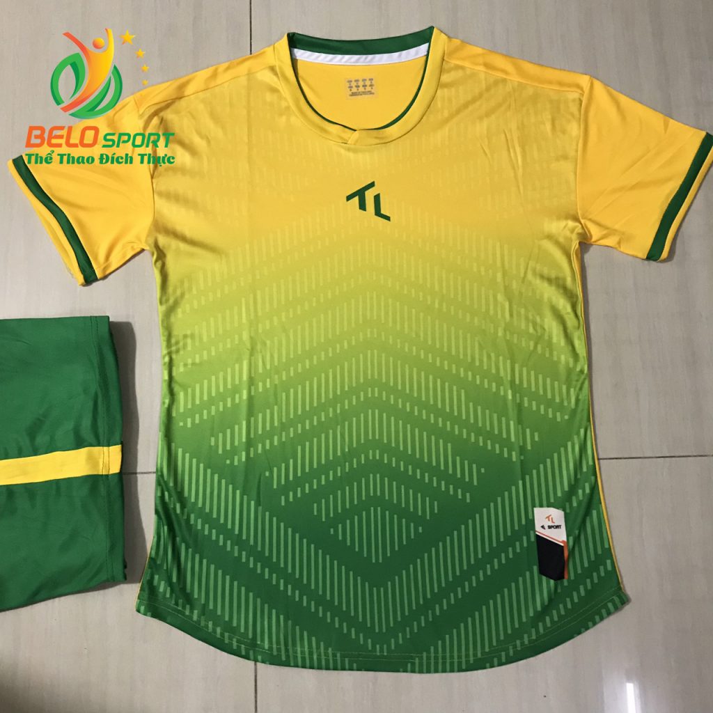 Áo bóng đá không logo màu vàng pha chuối 2019-K02