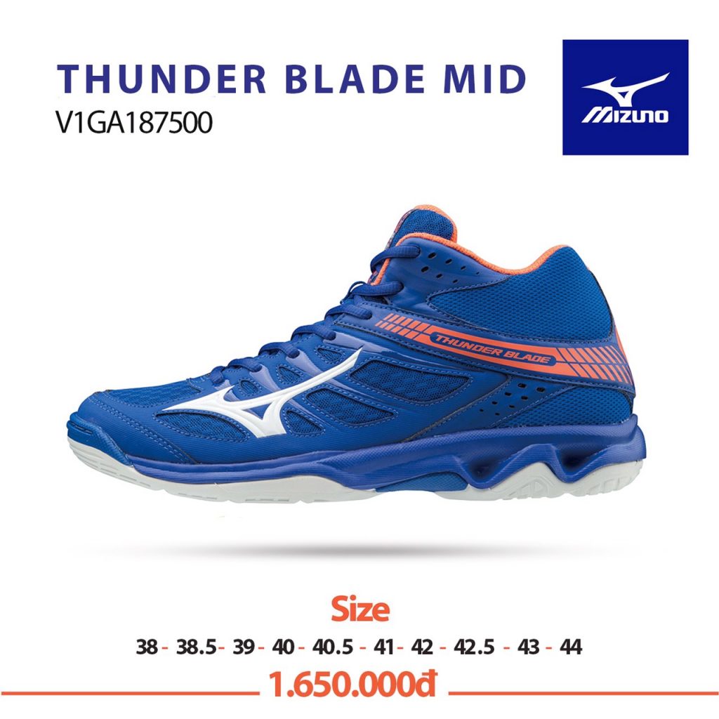 Giày bóng chuyền Mizuno Thunder Blade Mid V1GA187500 chính hãng