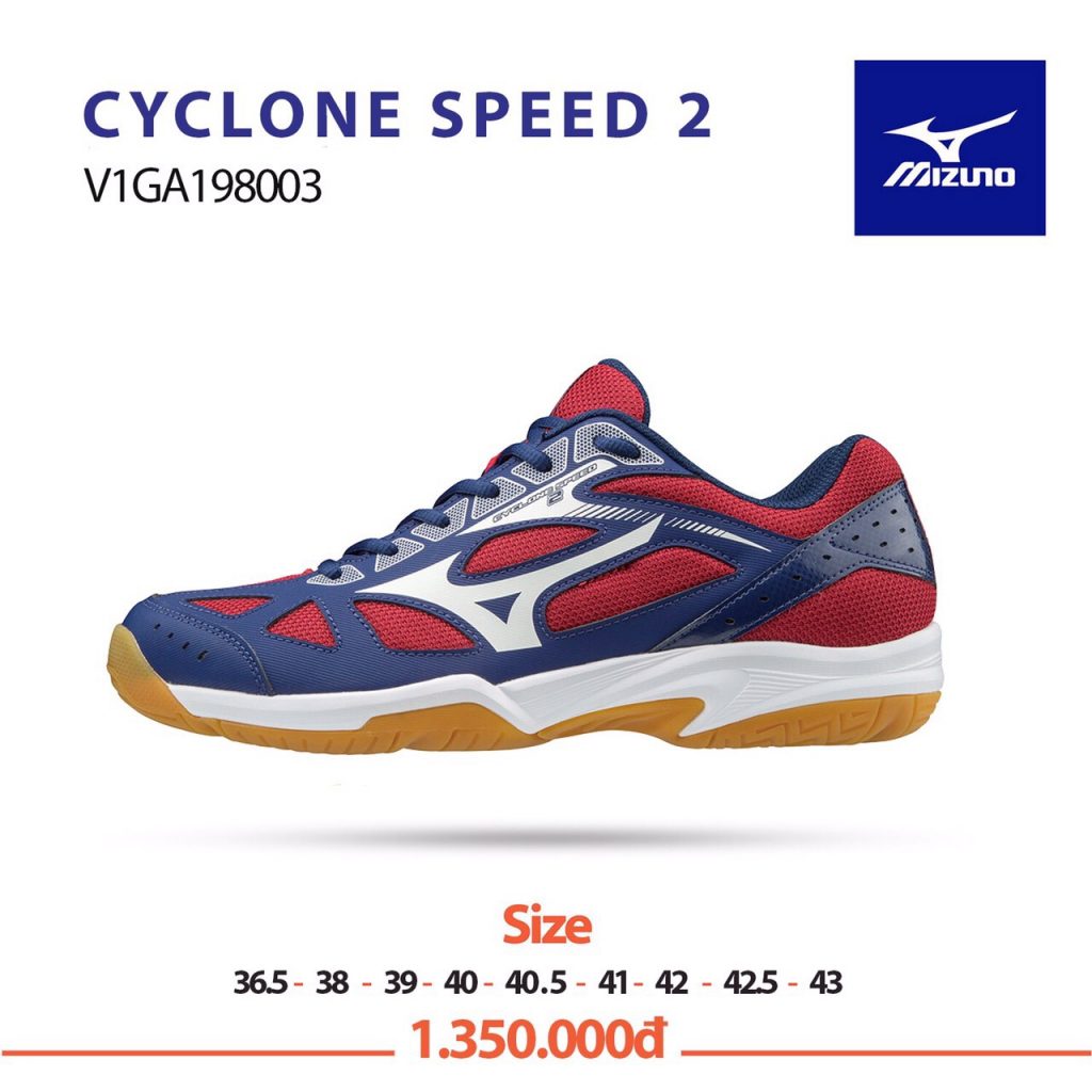 Giày bóng chuyền Mizuno Cyclone Speed 2 V1GA198003 chính hãng