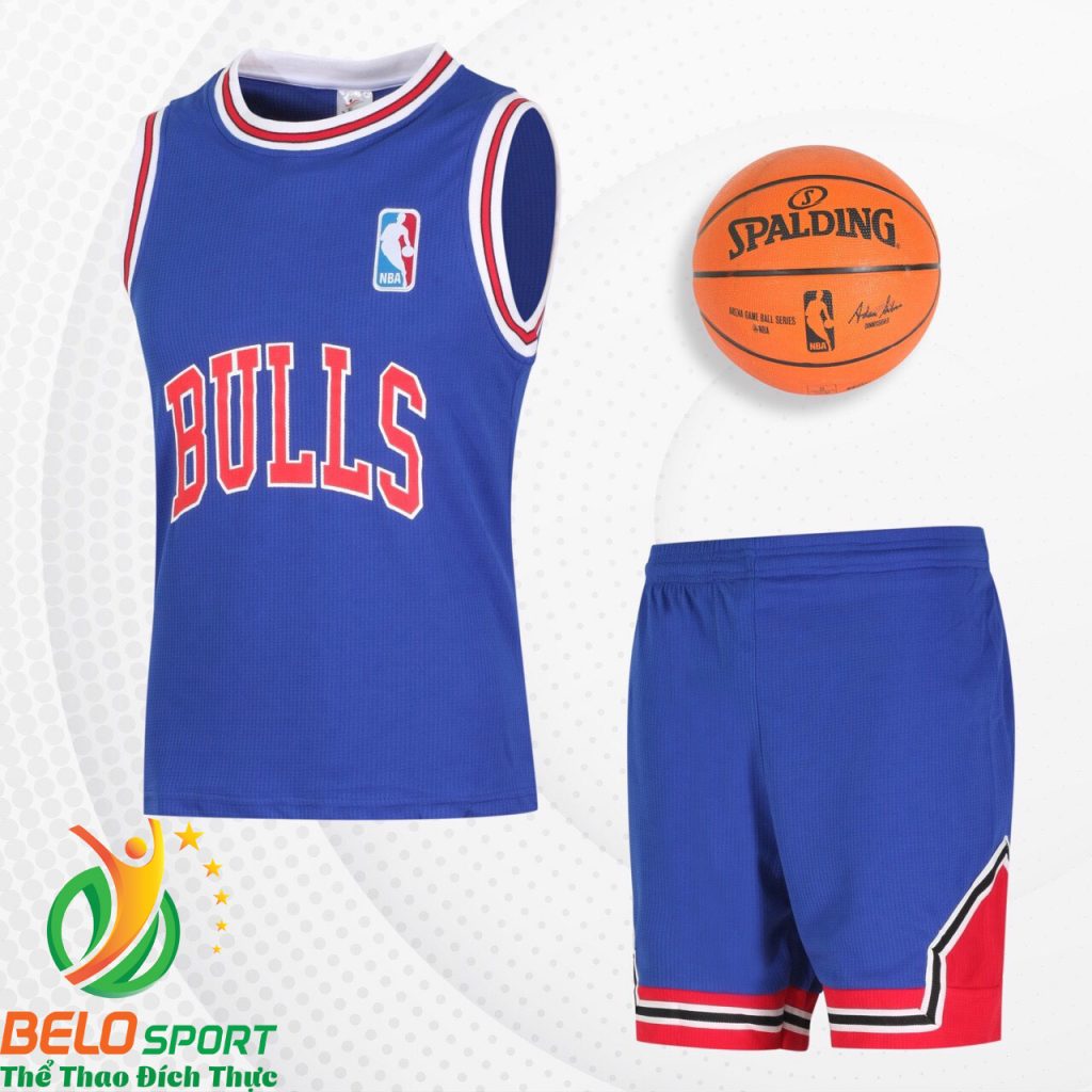 Bộ quần áo bóng rổ Bulls 2019 màu xanh dương