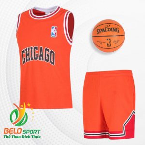 Bộ quần áo bóng rổ Bulls 2019 màu xanh cam