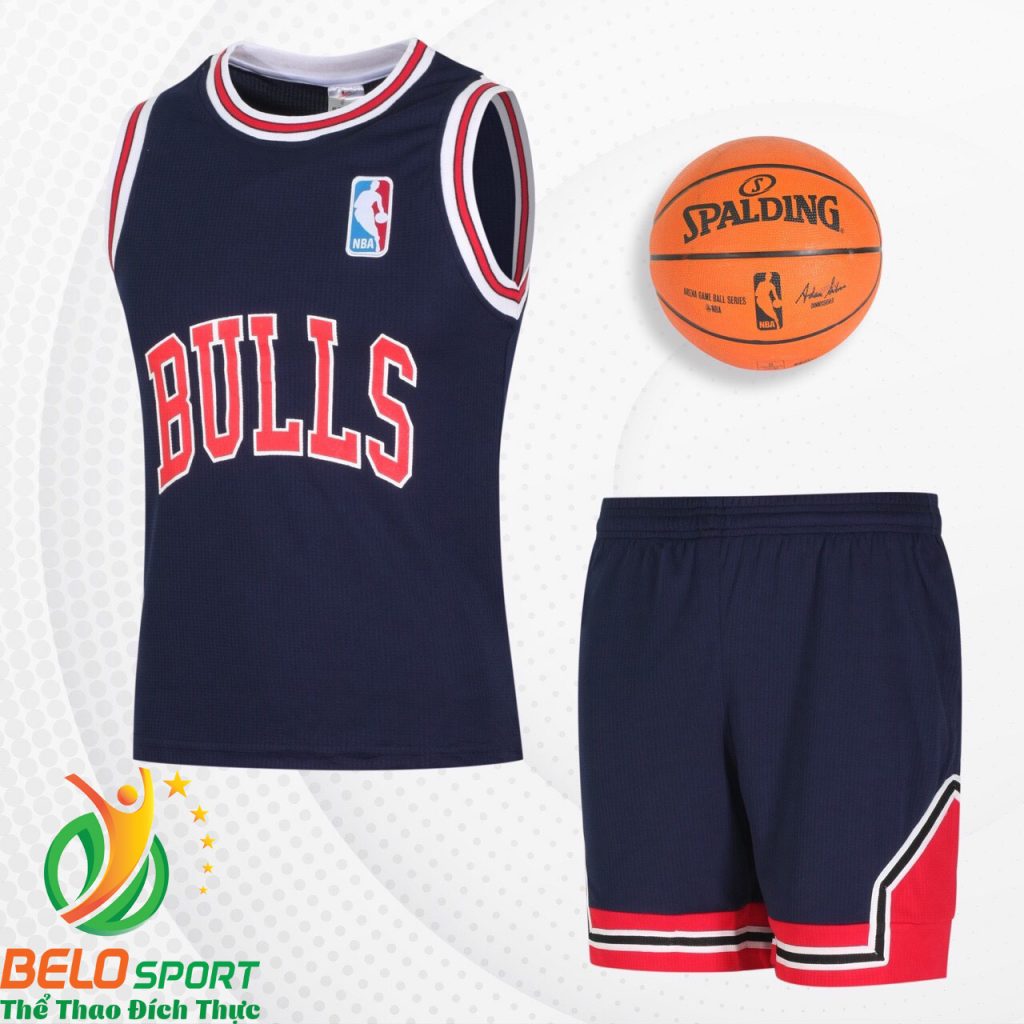 Bộ quần áo bóng rổ Bulls 2019 màu xanh tím than