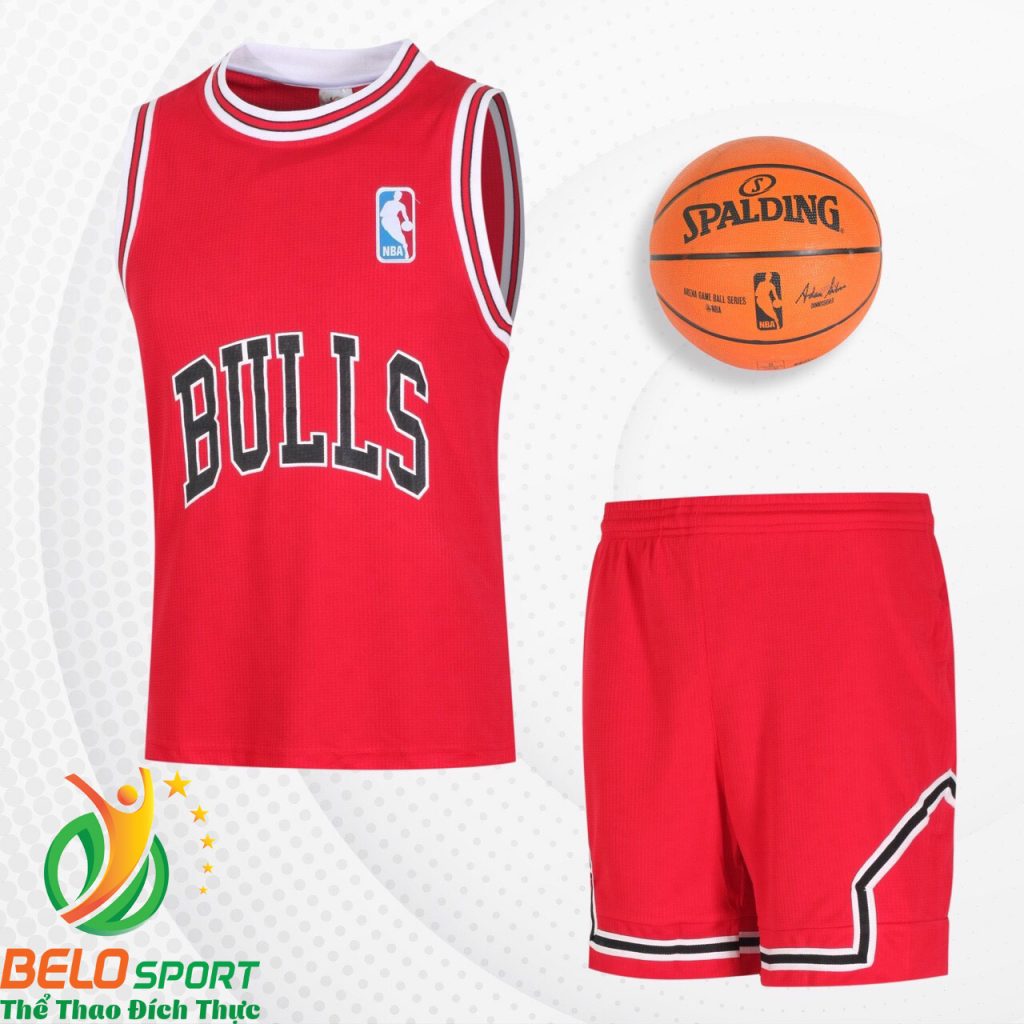 Bộ quần áo bóng rổ Bulls 2019 màu đỏ