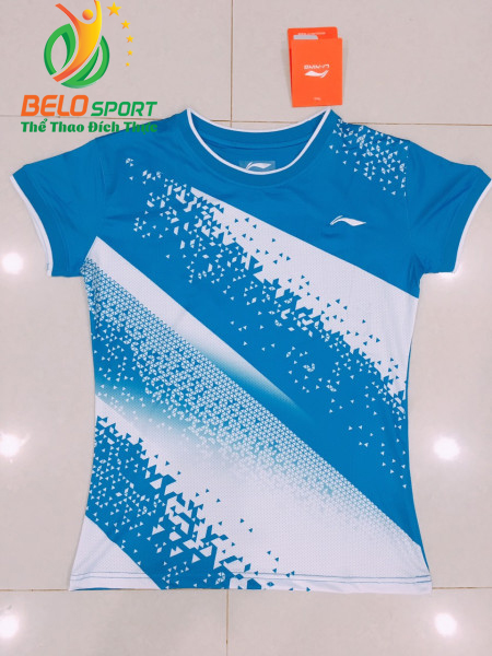 Áo cầu lông nining nữ CL-01 2019 màu xanh