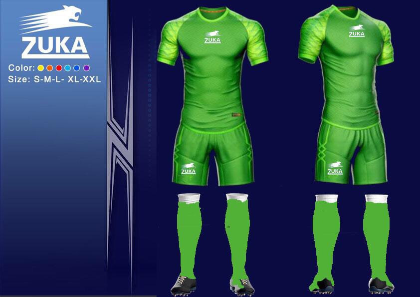 Áo bóng đá Zuka 1 màu xanh lục chính hãng độc quyền phân phối Belo