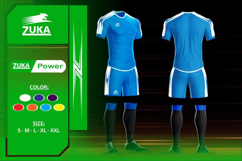 Áo bóng đá Zuka 1 màu xanh ngọc chính hãng độc quyền phân phối Belo