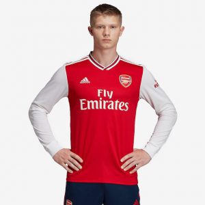 Áo bóng đá dài tay CLB Arsenal màu đỏ trắng mua giải 2019-2020