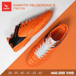 Giày bóng đá Kamito velocidad 3 màu cam chính hãng