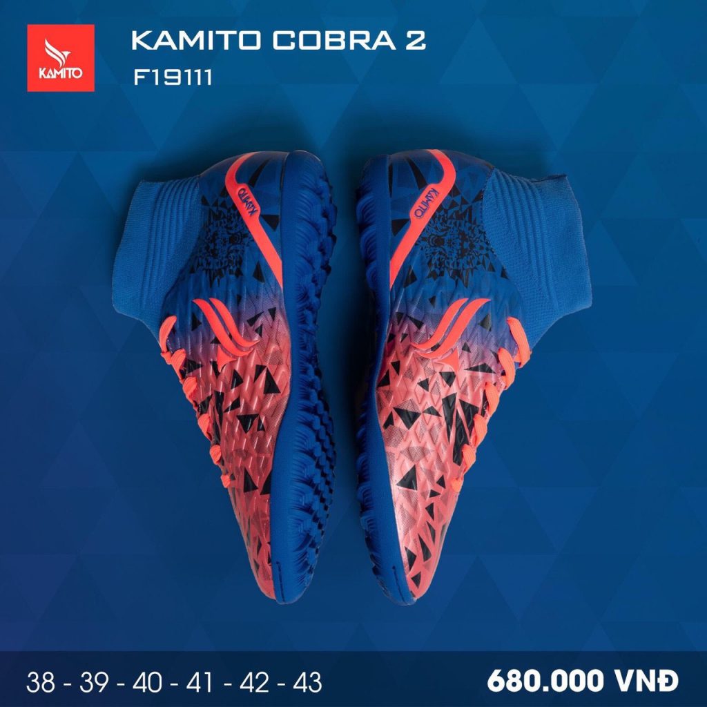 Giày bóng đá Kamito Cobra 2 màu xanh dương chính hãng