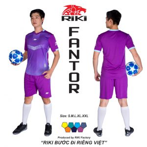 Áo bóng đá không logo Riki màu tím độc quyền phân phối Belo sport