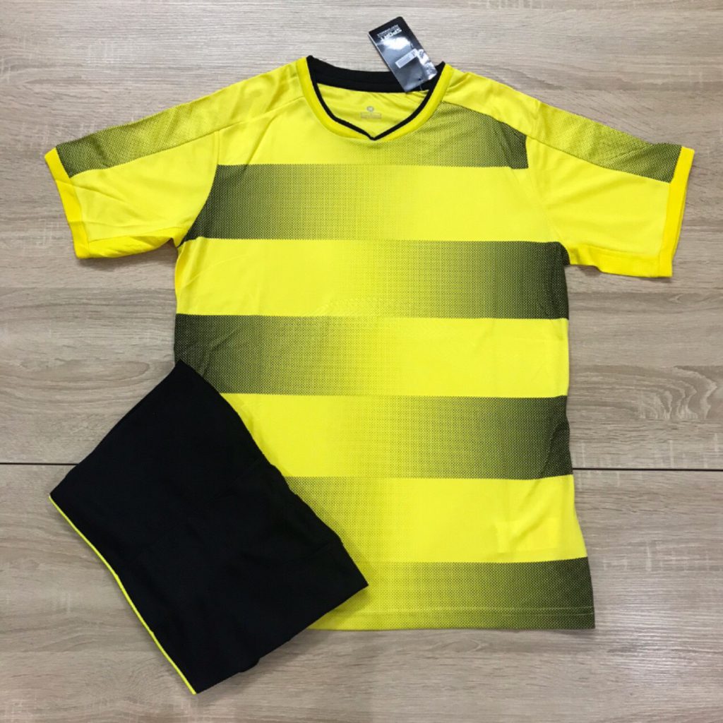 Áo bóng đá không logo mô phỏng áo CLB màu vàng đen