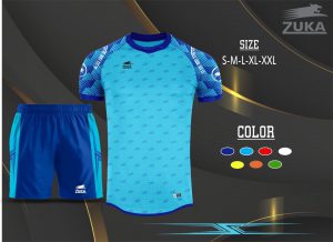 Áo bóng đá không logo zuka màu xanh da trời 2019-2020