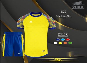Áo bóng đá không logo zuka màu vàng 2019-2020