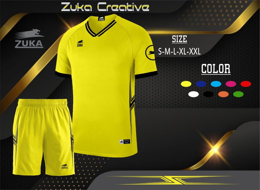 Áo bóng đá không logo Zuka màu vàng năm 2020