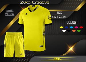 Áo bóng đá không logo Zuka màu vàng năm 2020