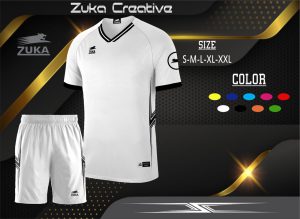 Áo bóng đá không logo Zuka màu trắng năm 2020