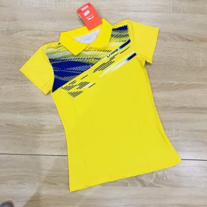 Áo cầu lông nam nữ Lining màu vàng năm 2020 độc quyền Belo Sport