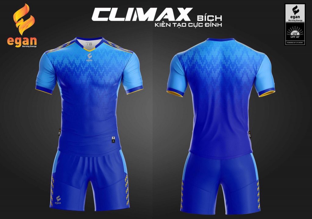 Áo bóng đá Egan Climax màu xanh dương năm 2020