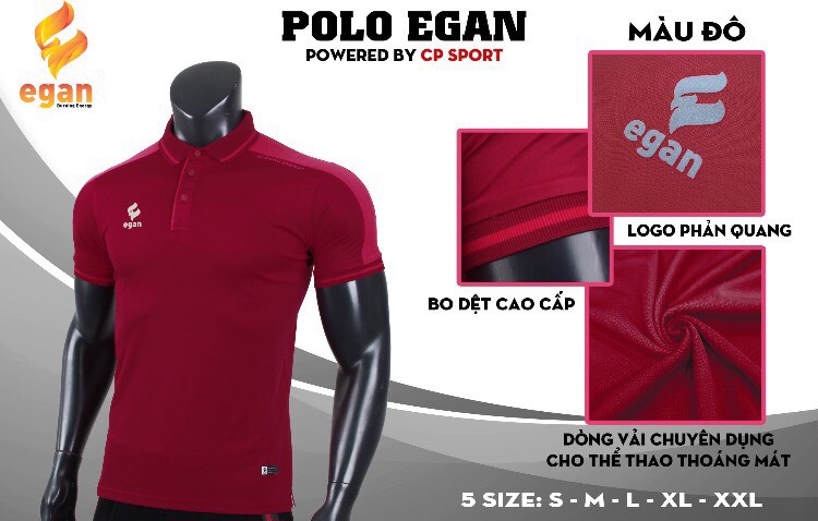 Áo đồng phục Polo Egan cao cấp màu đỏ năm 2020
