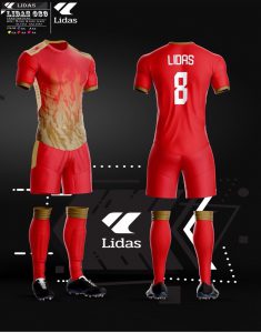Áo bóng đá không logo Lidas màu đỏ năm 2020